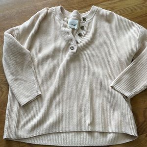 Aerie oversized 1/4 button sweater.